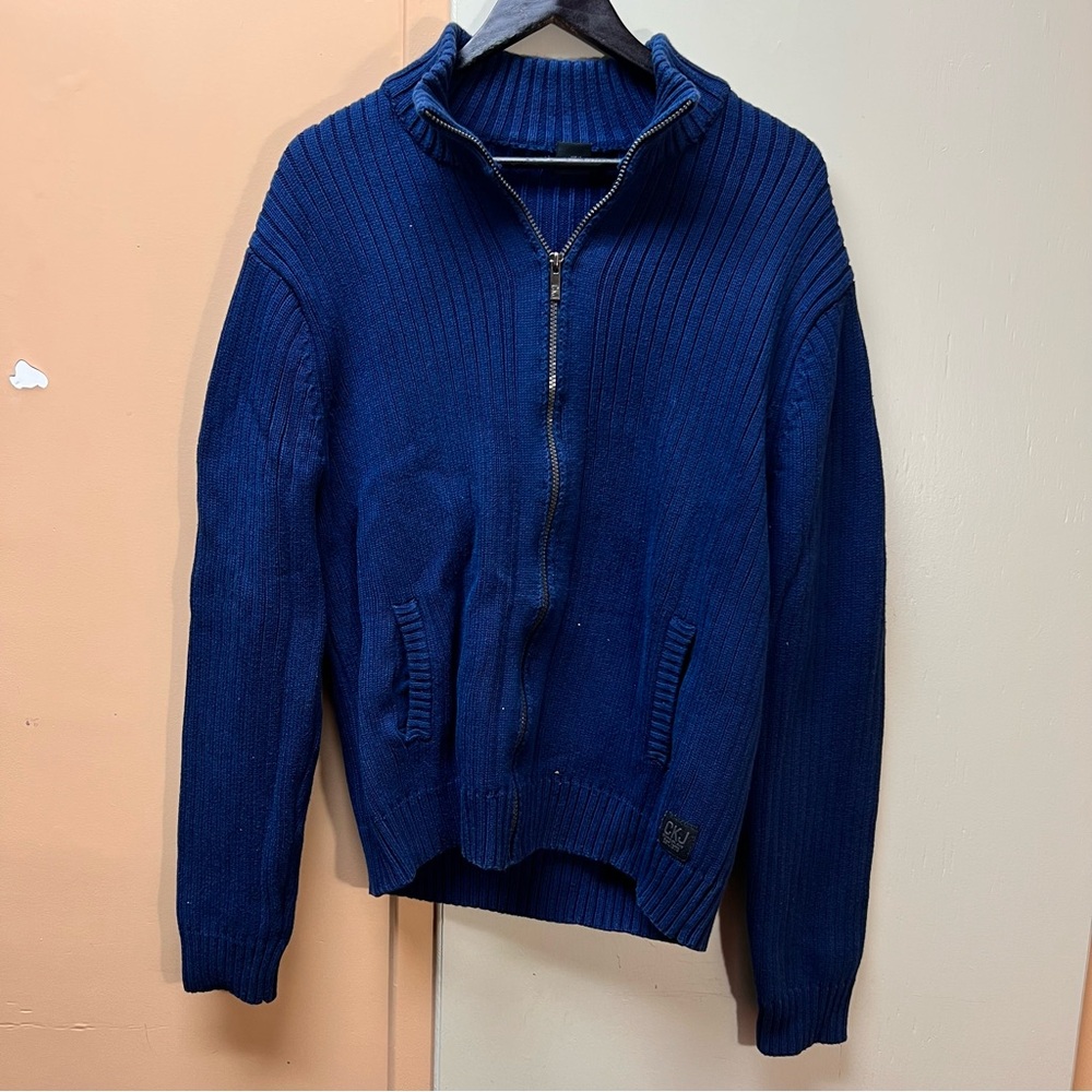 Calvin Klein Jeans Navy Zip-Up Sweater
